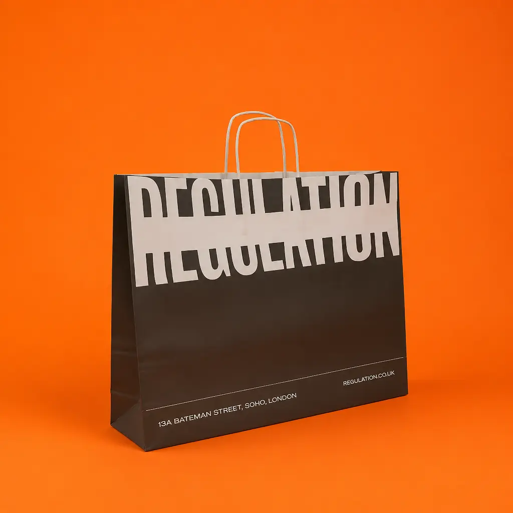 Show details for Bespoke Twisted Handle Paper Bags - Flexo Print