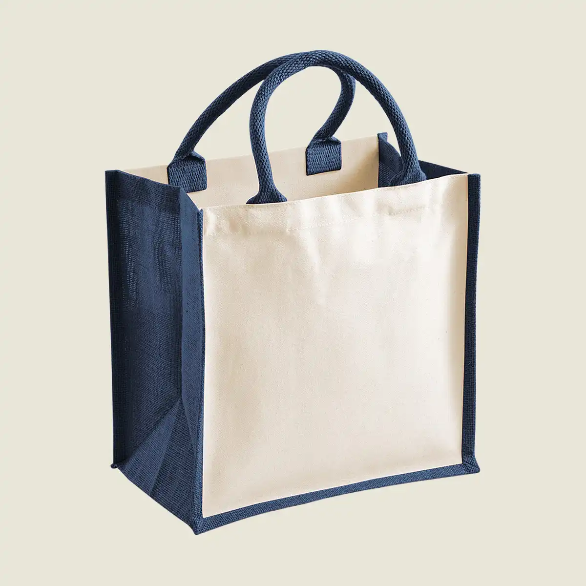 Show details for Westford Mill Printers Midi Jute Tote Bag (W421)