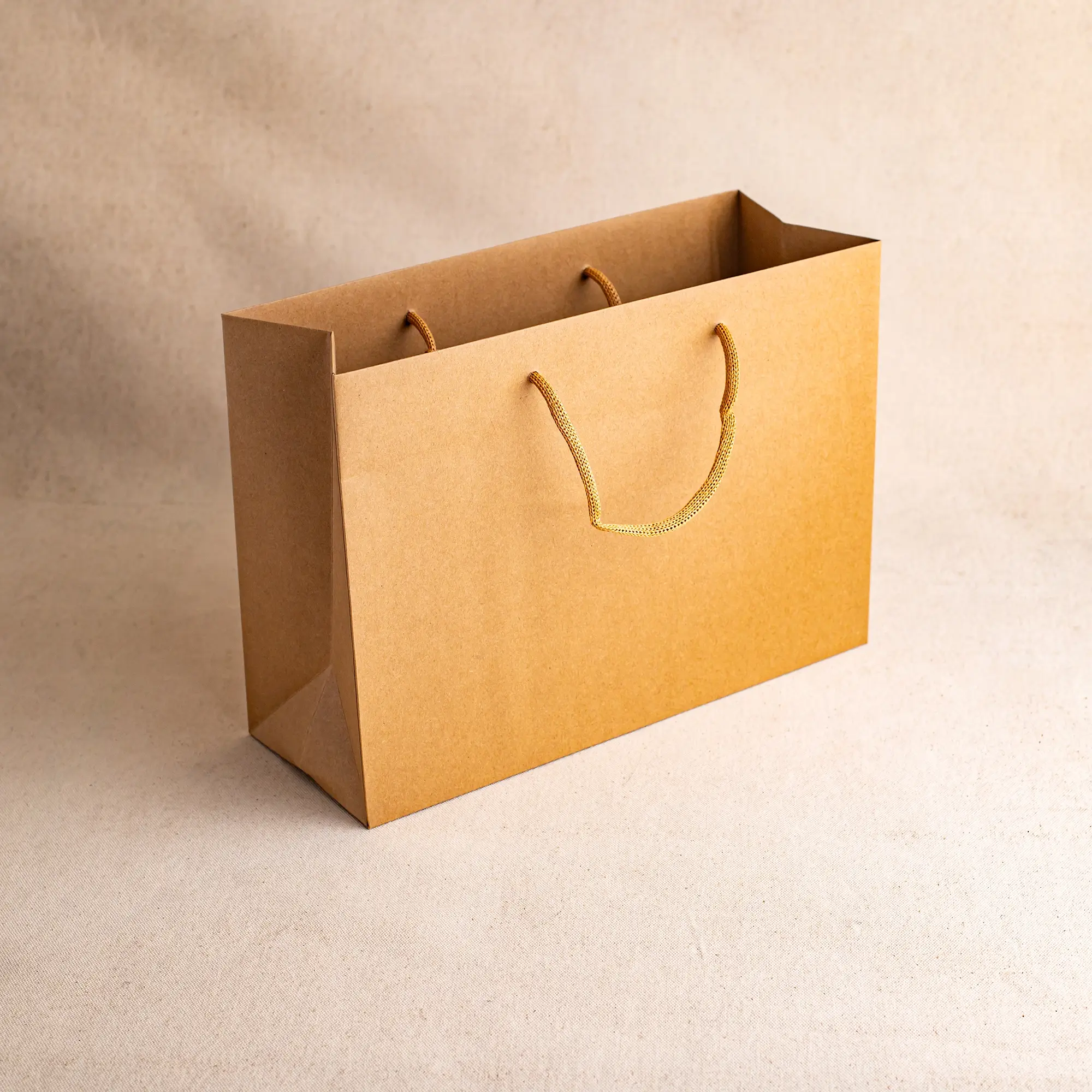 Show details for FSC® Luxury Rope Handle Brown Kraft Paper Bags - Plain