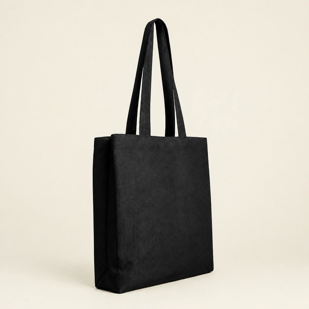 Show details for Black Canvas Tote Bags