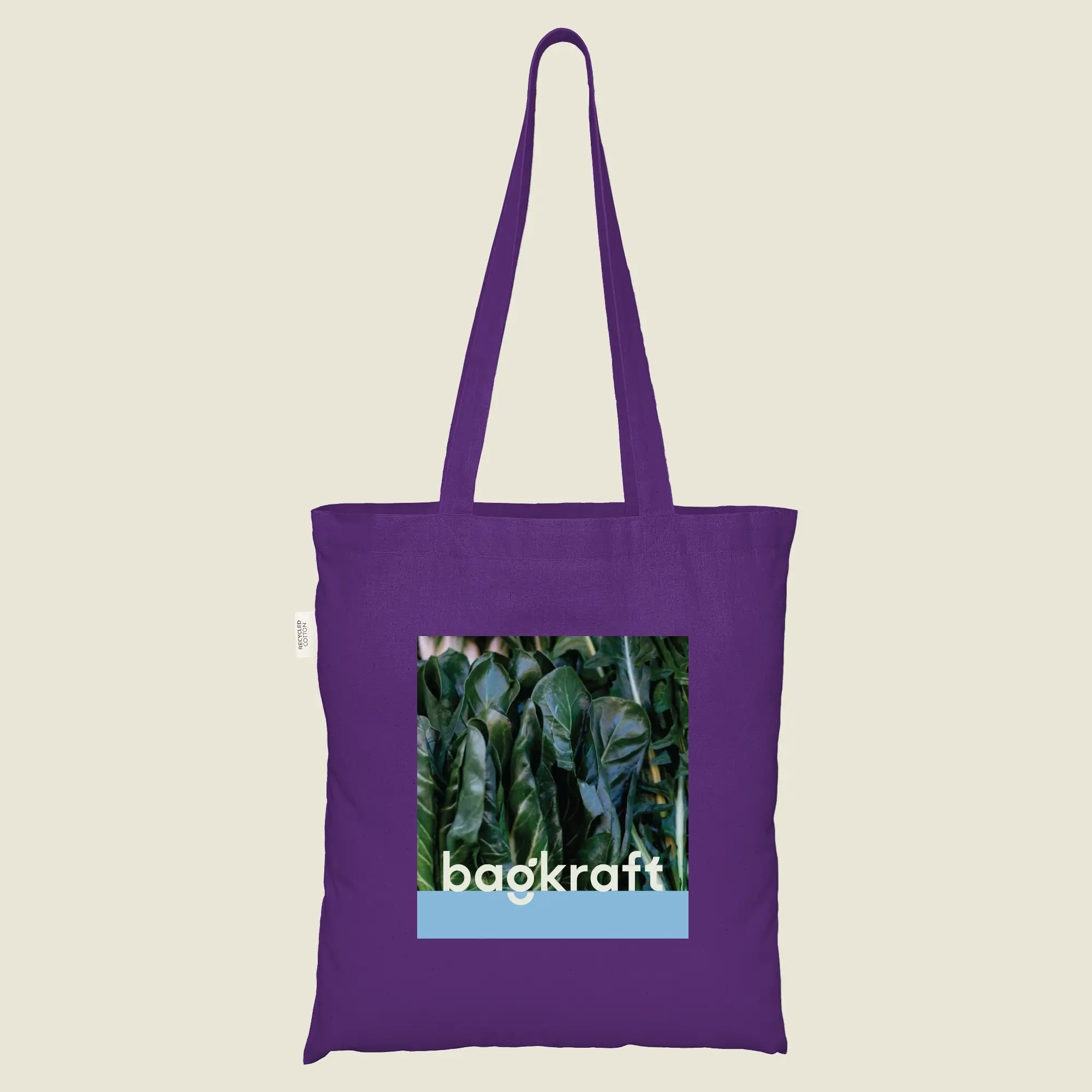 Show details for Coloured Recycled Cotton Bags - Full Colour Print