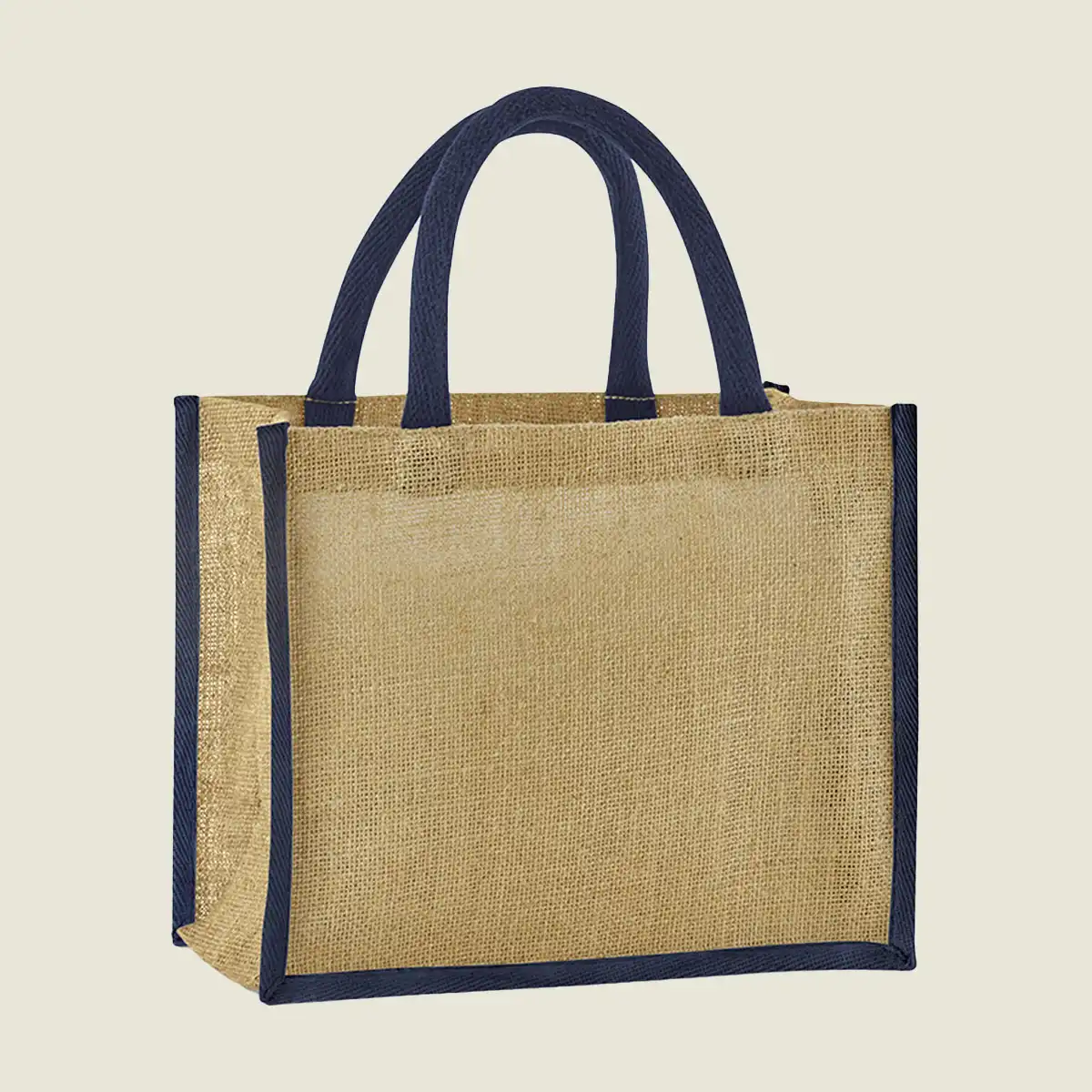 Show details for Westford Mill Natural Starched Jute Midi Tote Bag (W473)