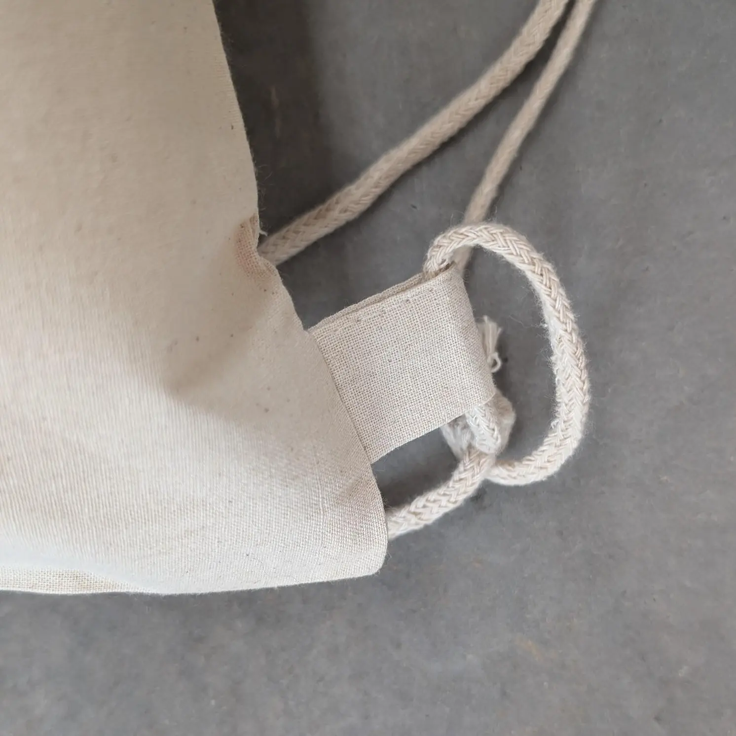 Show details for 5oz Recycled Natural Cotton Drawstring Bags - Plain