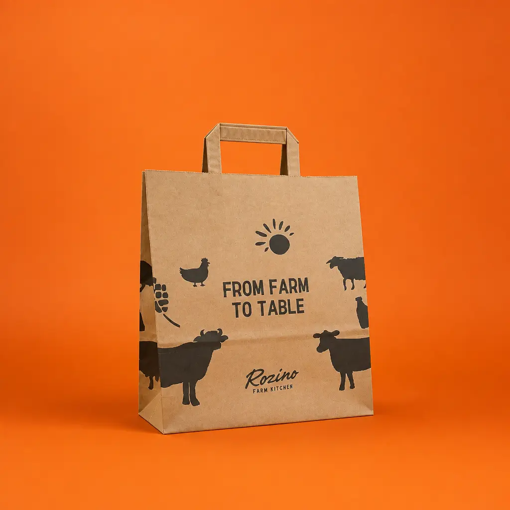 Show details for Bespoke Flat Handle Paper Bags