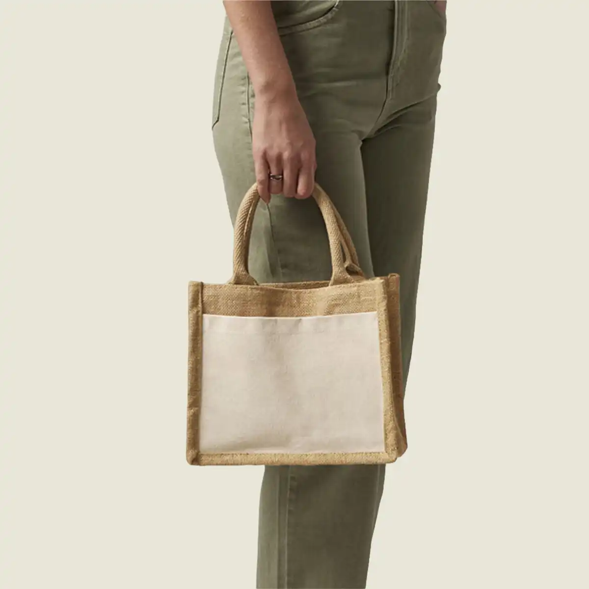Show details for Westford Mill Pocket Jute Gift Bag (W425)
