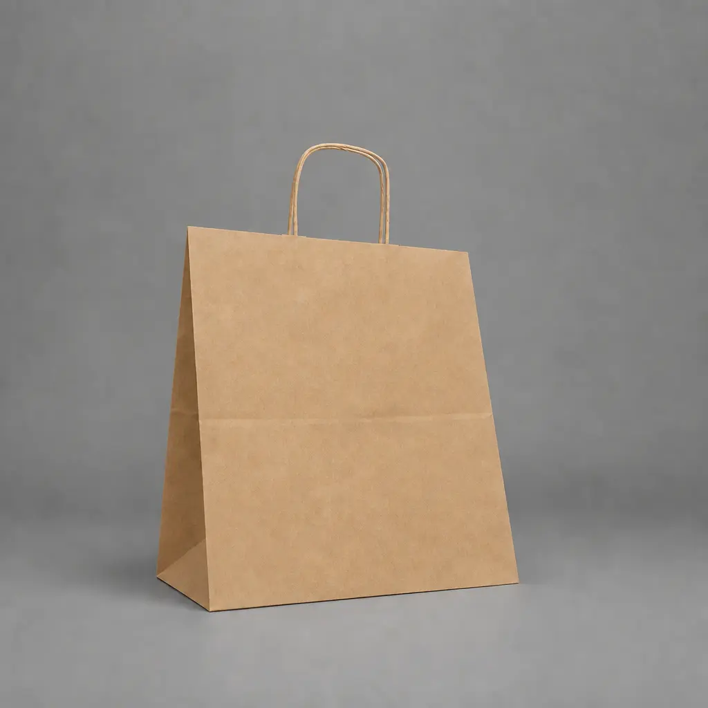 Show details for FSC® Twisted Handle Kraft Paper Bags - Plain