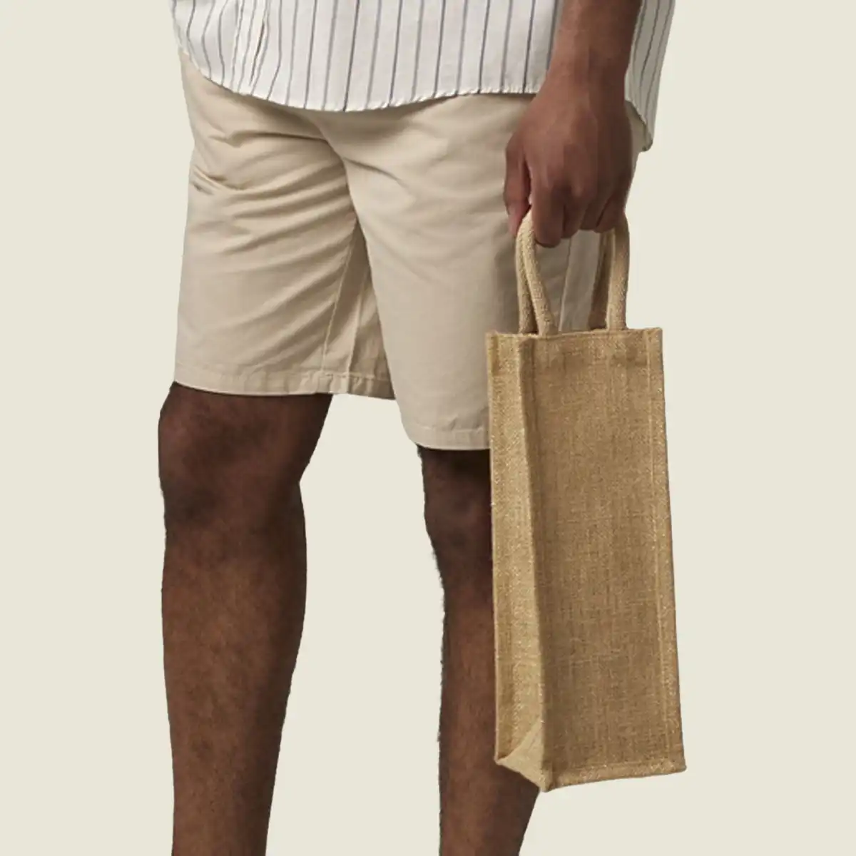 Show details for Westford Mill Shimmer Jute Bottle Bag (W433)