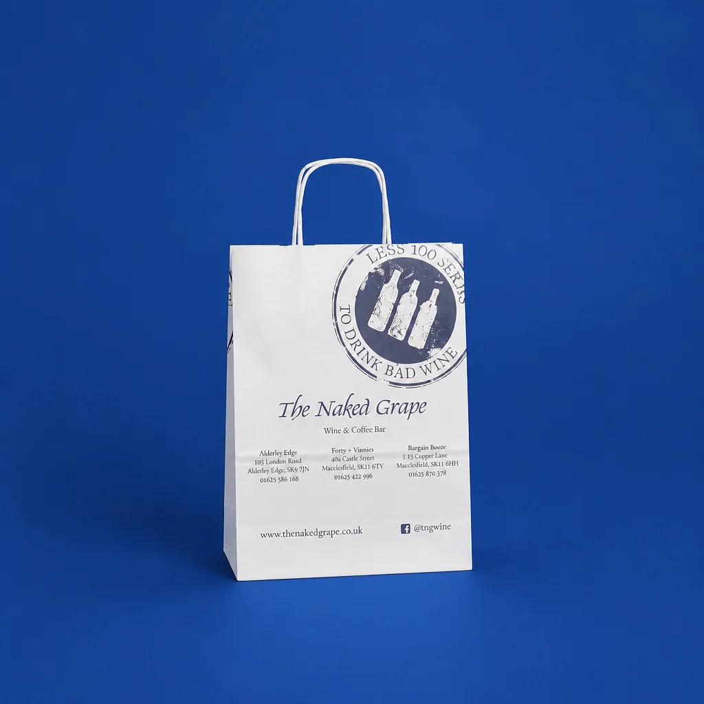 Show details for Bespoke Twisted Handle Paper Bags - Flexo Print