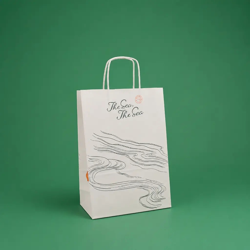 Show details for Bespoke Twisted Handle Paper Bags - Flexo Print