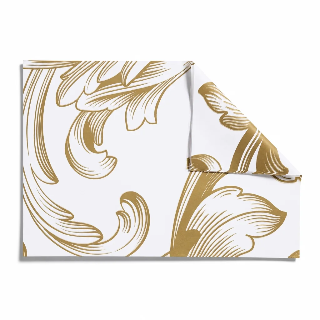 Show details for Printed White Tissue Paper