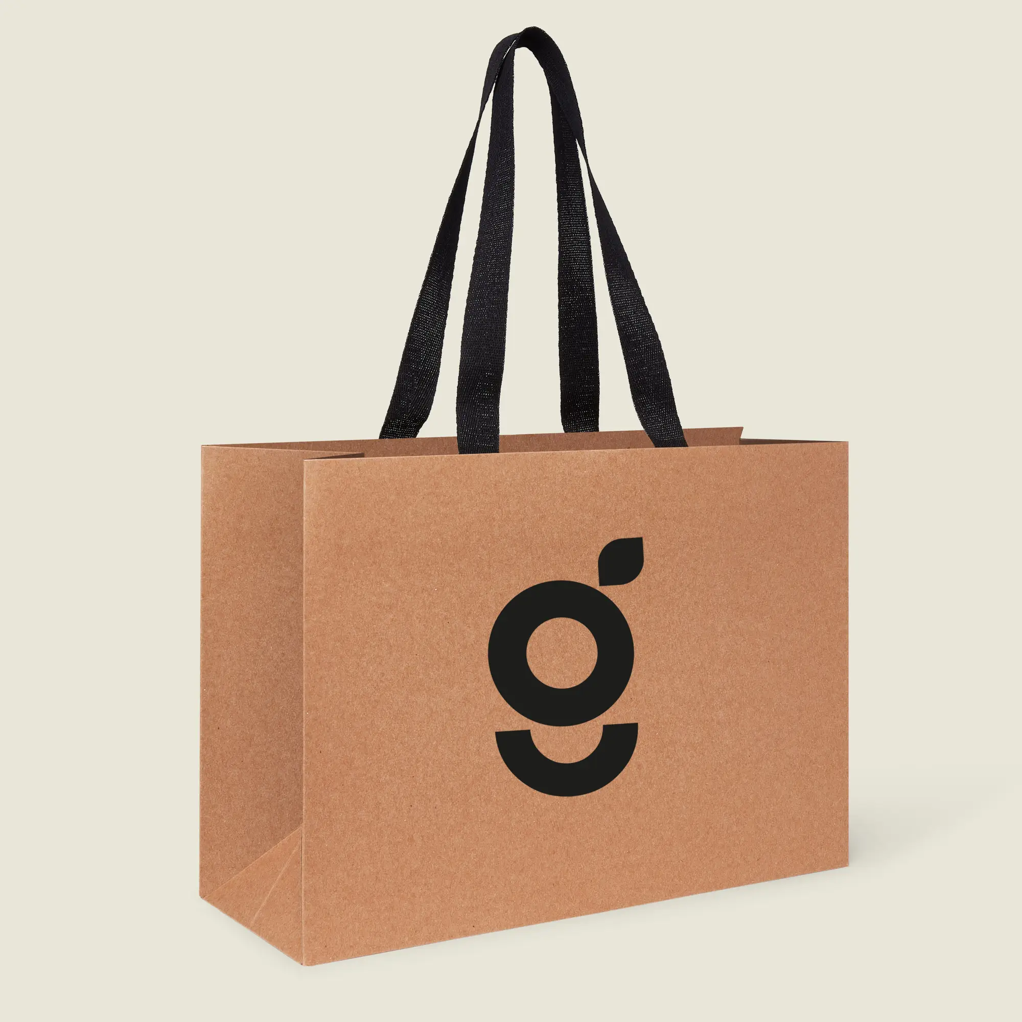 Show details for FSC® Fast Track Luxury Kraft Paper Bags with Ribbon Handles
