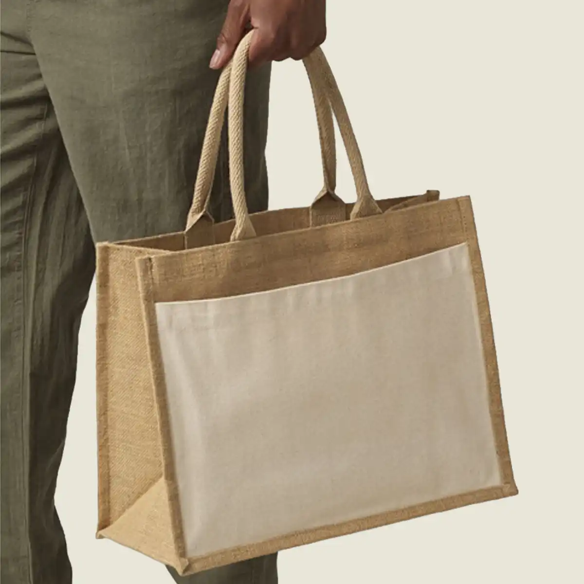 Show details for Westford Mill Pocket Jute Shopper (W427)