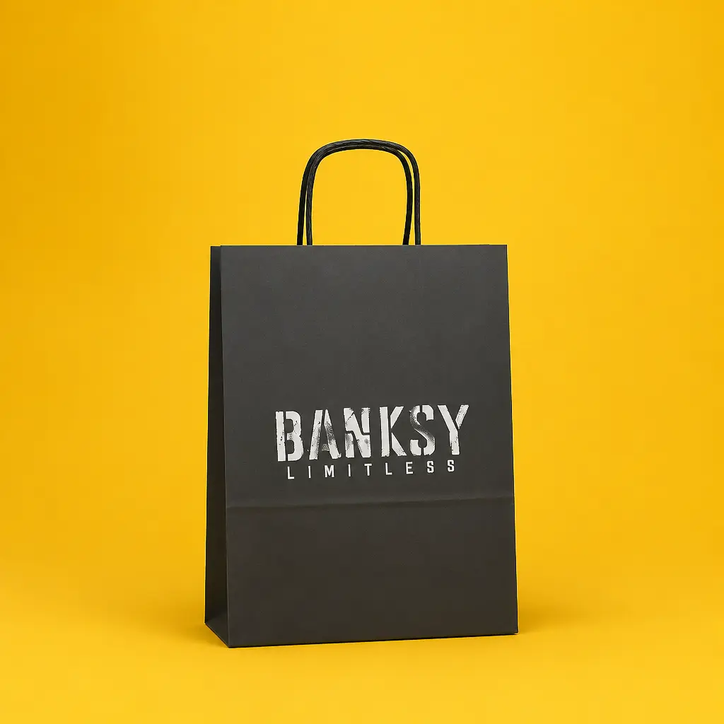 Show details for Bespoke Twisted Handle Paper Bags - Flexo Print