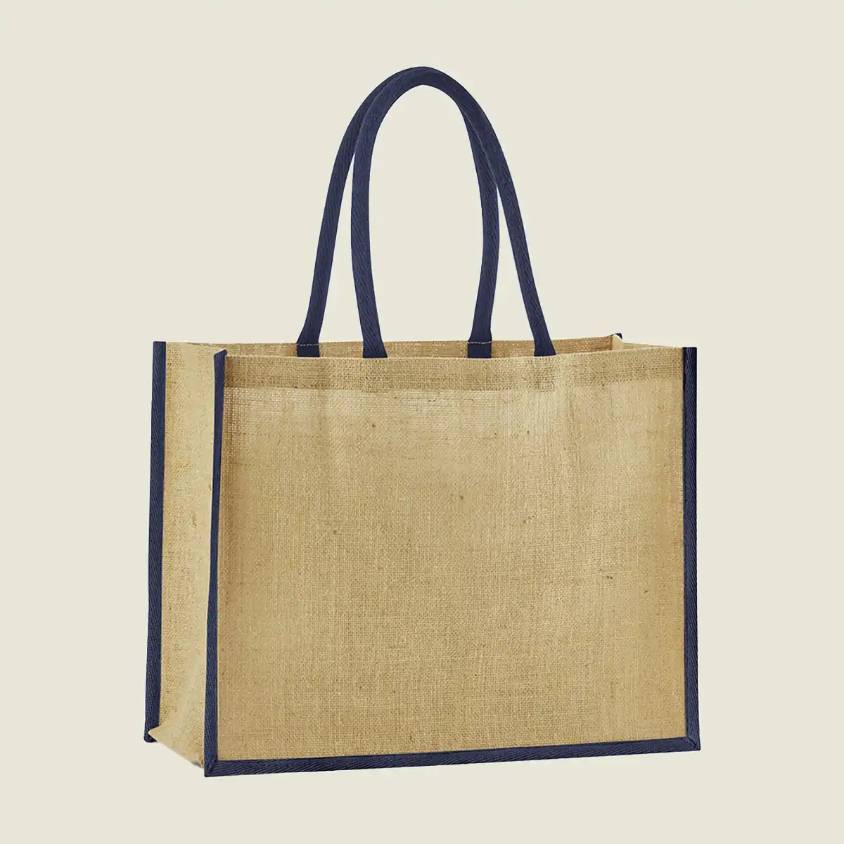 Show details for Westford Mill Natural Starched Jute Midi Tote Bag (W473)