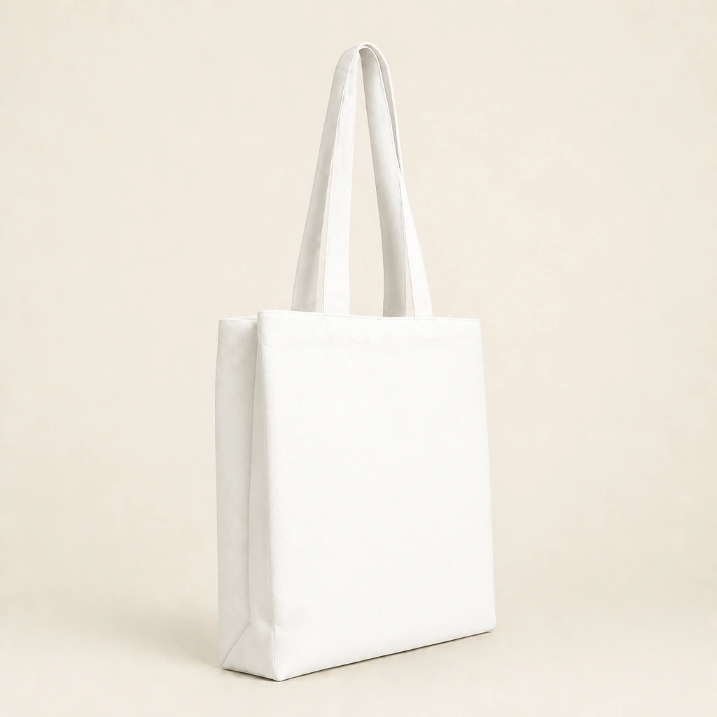 Show details for White Canvas Tote Bags