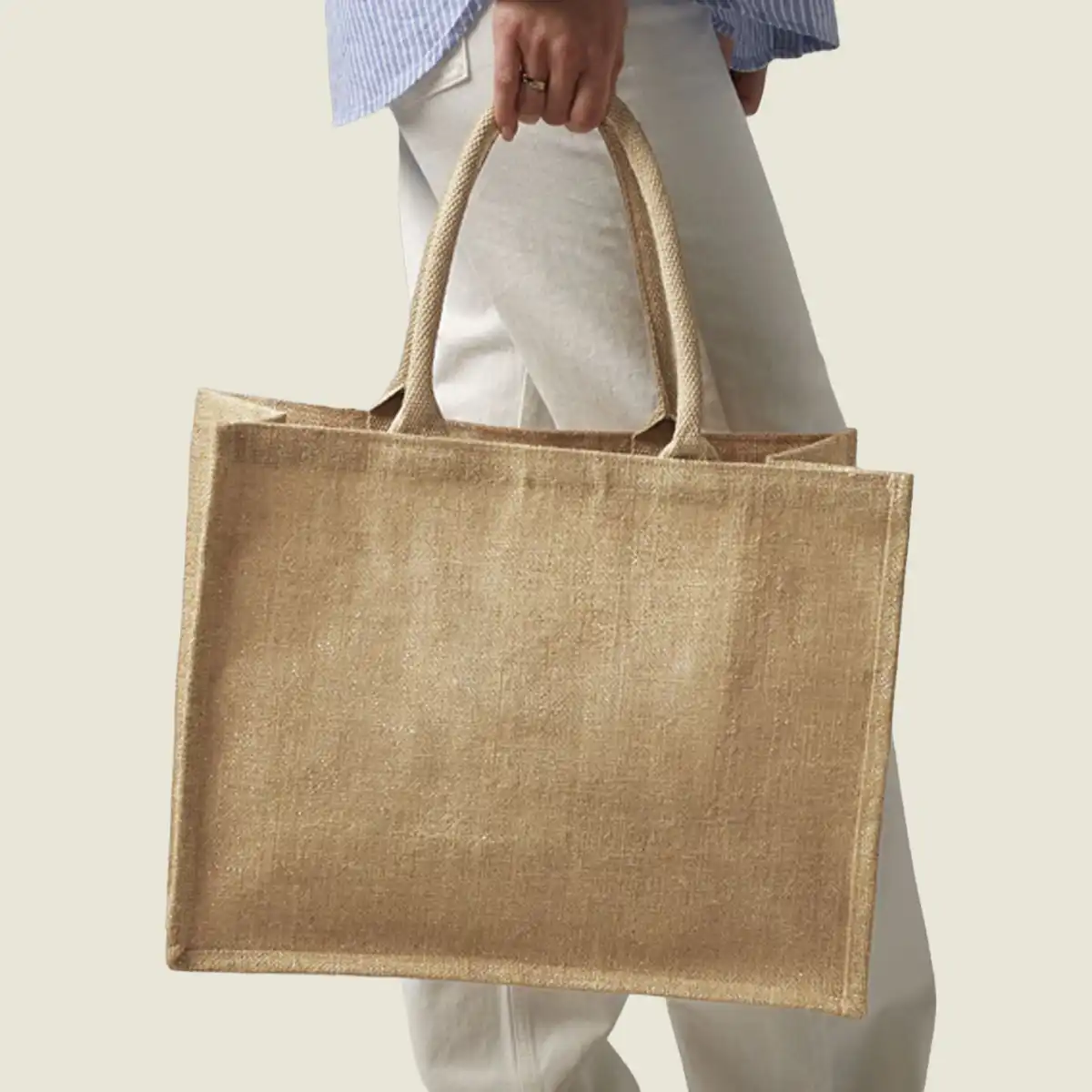 Show details for Westford Mill Shimmer Jute Shopper (W437)
