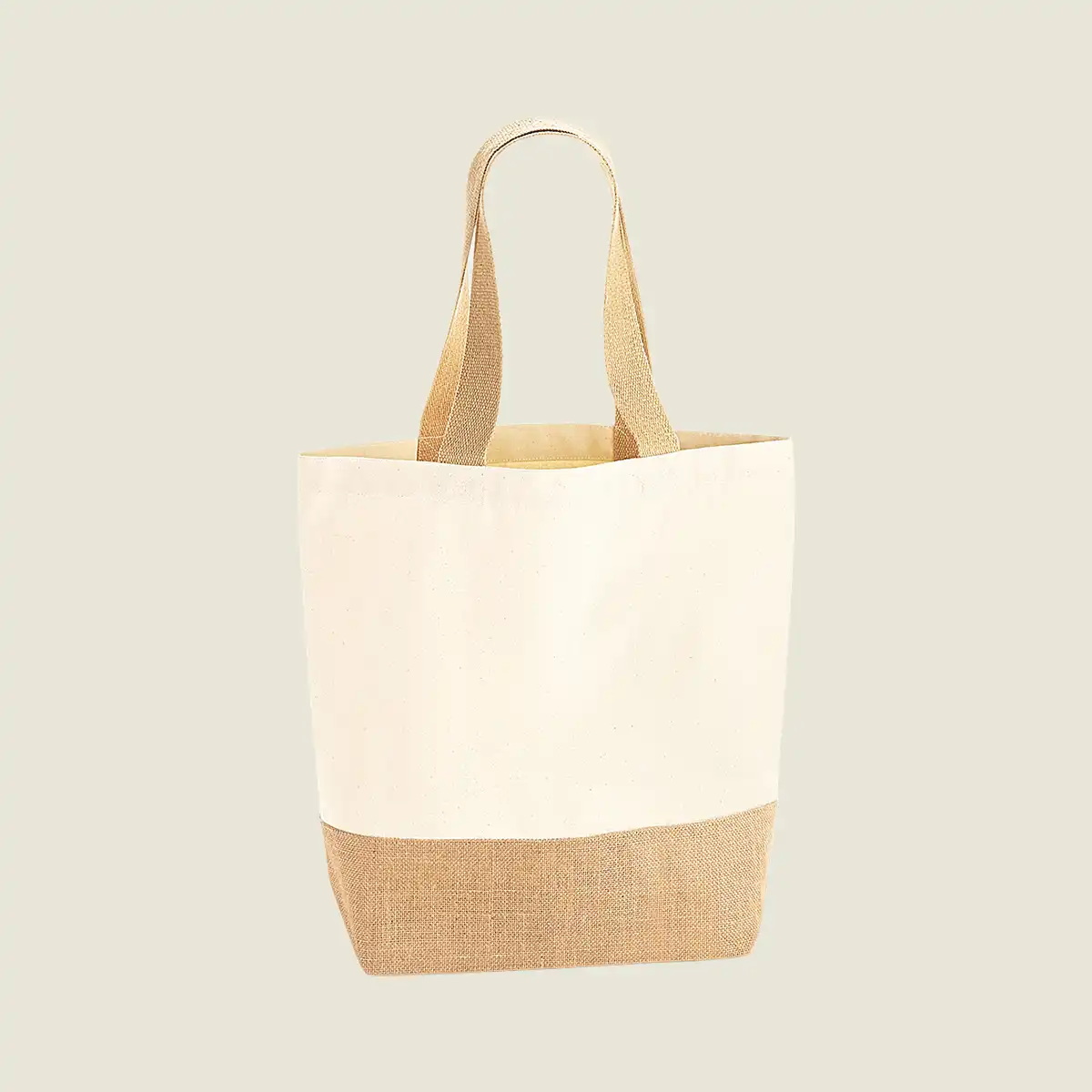 Show details for Westford Mill Jute Base Canvas Shopper (W450)