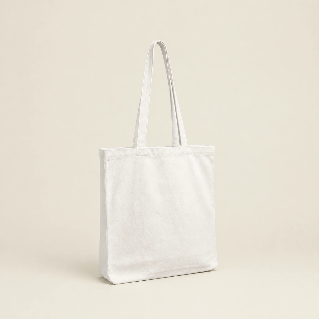 Show details for White Canvas Tote Bags