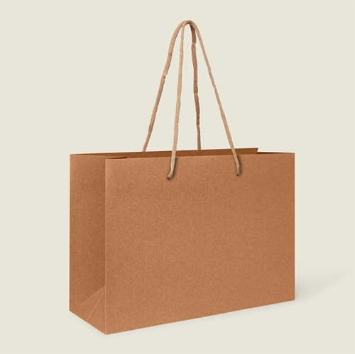 Show details for FSC® Luxury Rope Handle Brown Kraft Paper Bags - Plain