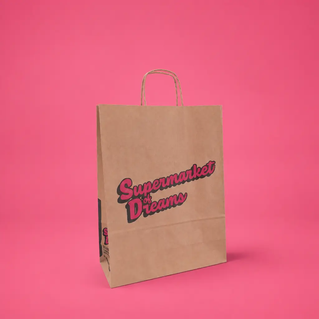 Show details for Bespoke Twisted Handle Paper Bags - Flexo Print