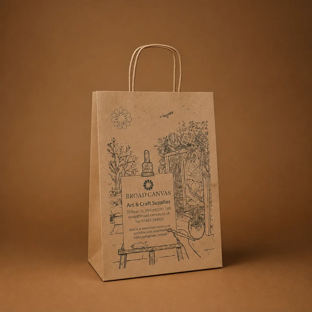 Show details for Bespoke Twisted Handle Paper Bags - Flexo Print