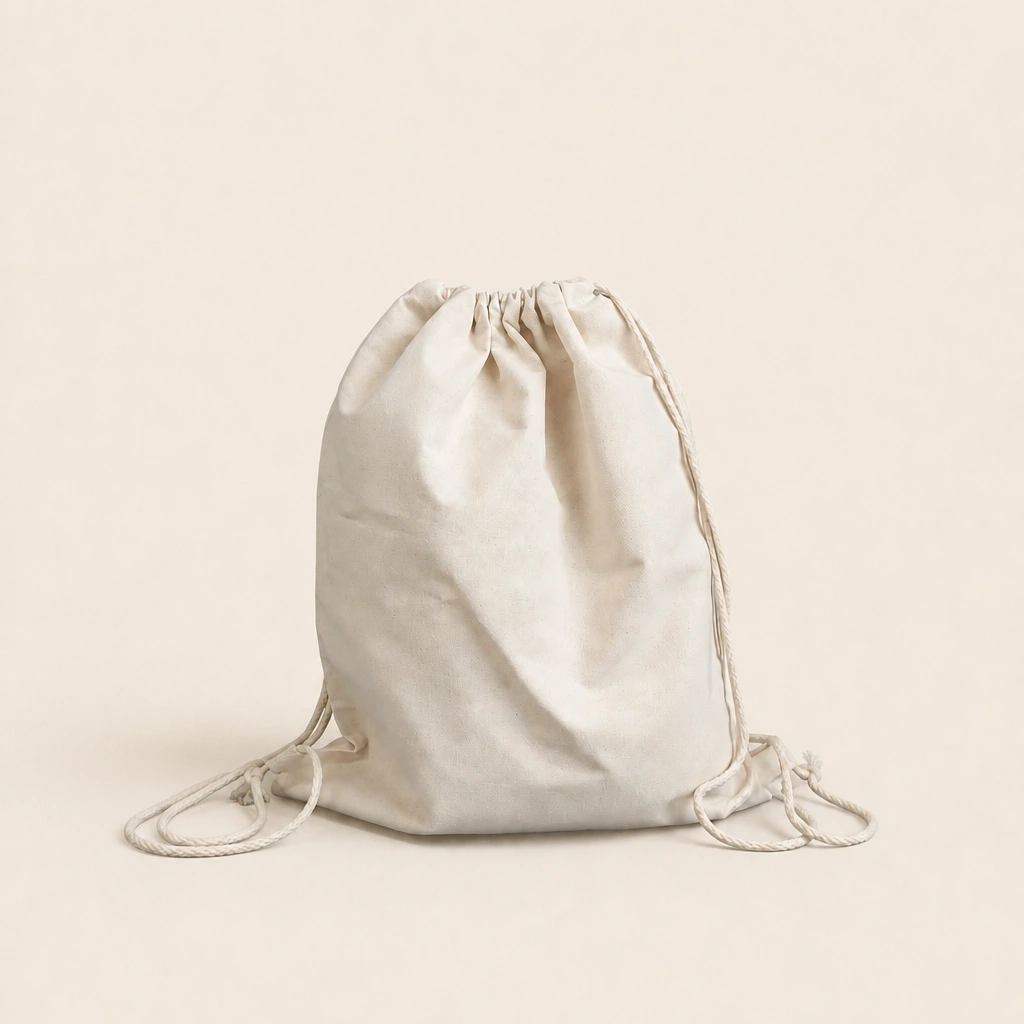 Show details for 5oz Recycled Natural Cotton Drawstring Bags - Plain