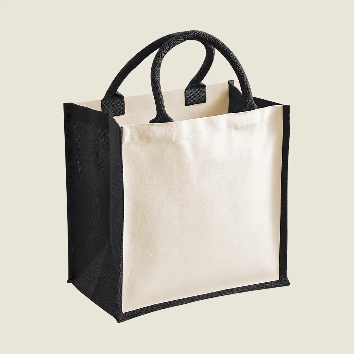Show details for Westford Mill Printers Midi Jute Tote Bag (W421)