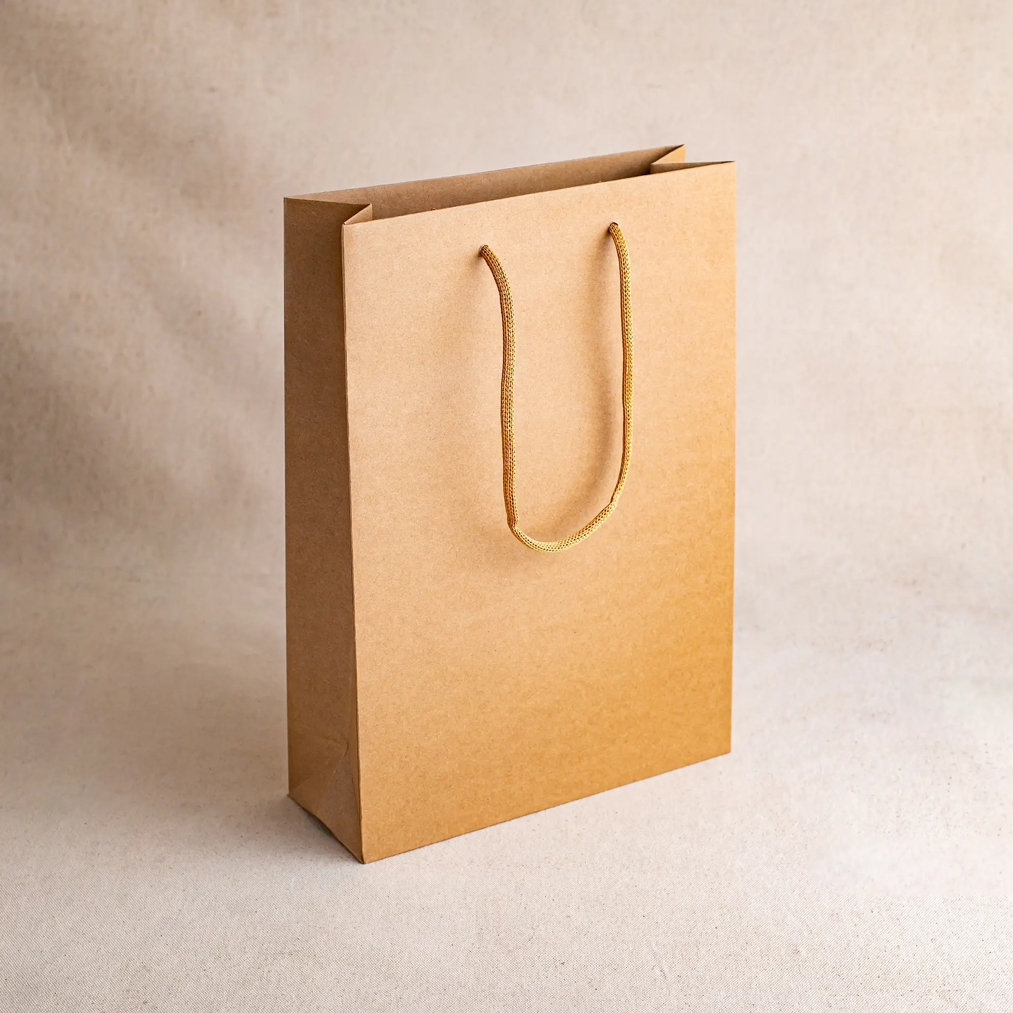 Show details for FSC® Luxury Rope Handle Brown Kraft Paper Bags - Plain